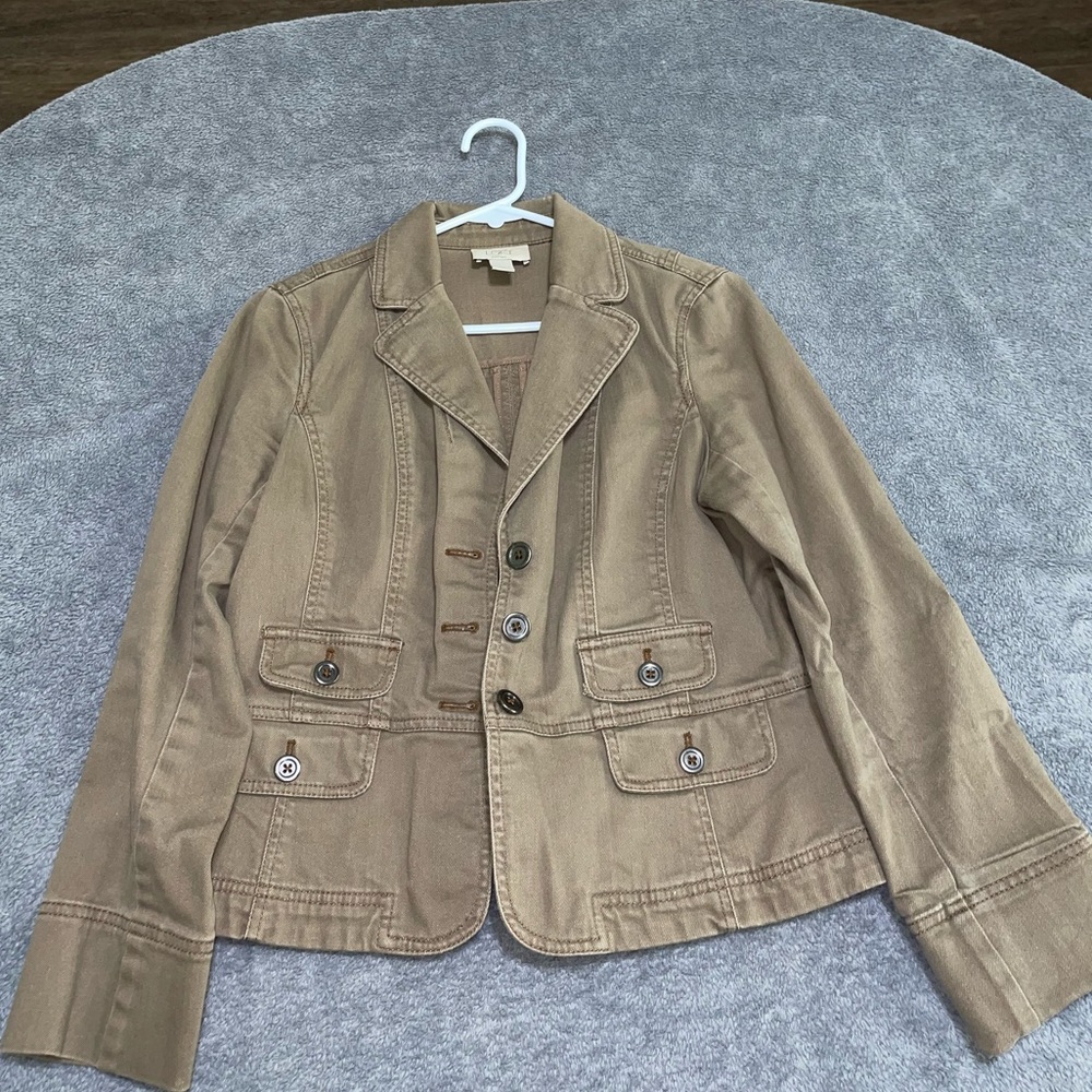 Brown blazer from The Loft